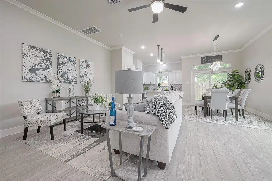 Furnished interior view inside a new home in , Houston (Image 3). Furnished interior view inside a new home in , Houston (Image 3).