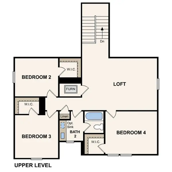2D floor plan layout for the Savannah by Century Communities in Cloverleaf, Austin, TX (Image 5).