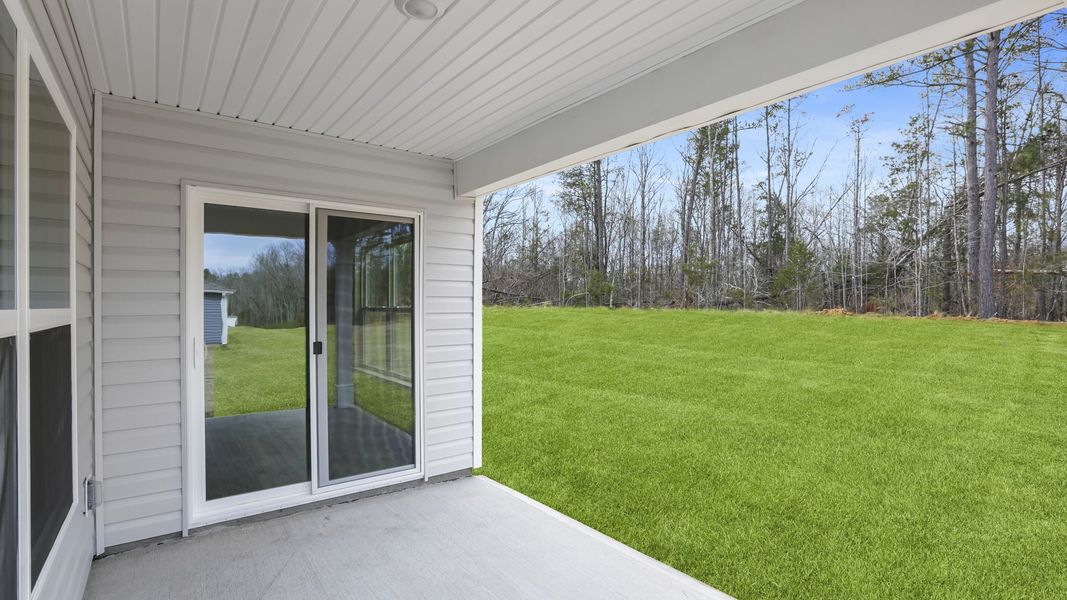 Exterior details and patio area of a home in Cedar Gap, Fountain Inn (Image 3).
