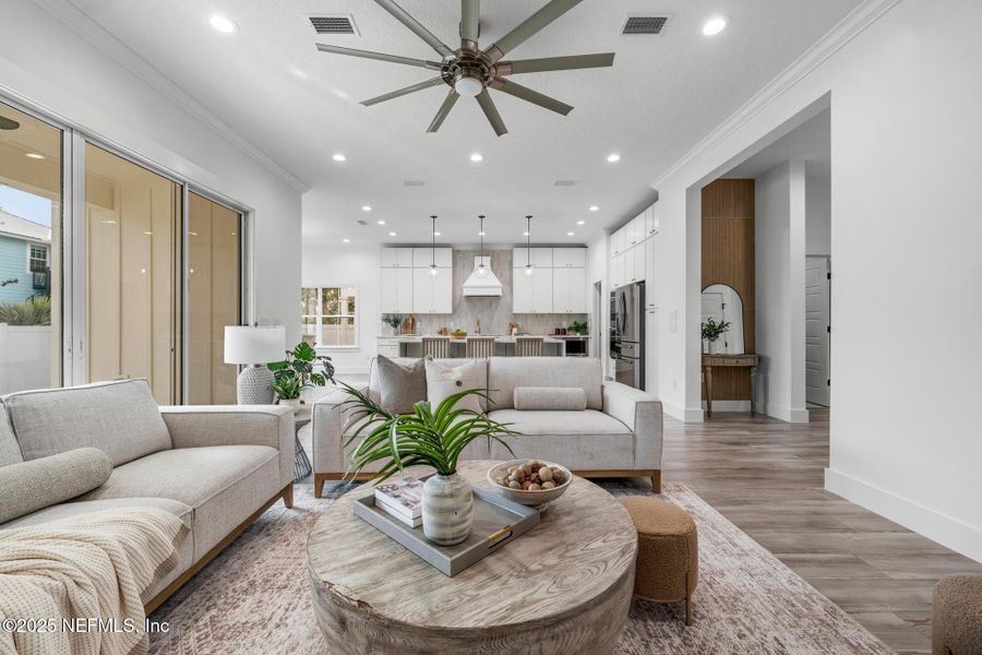 Furnished interior view inside a new home in , Jacksonville Beach (Image 55). Furnished interior view inside a new home in , Jacksonville Beach (Image 55).