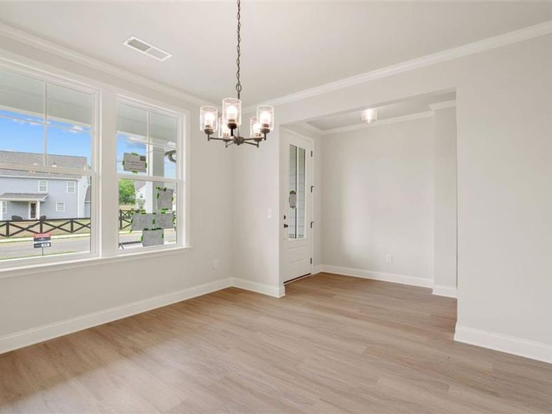 Spacious, unfurnished interior of a new home in Wehunt Meadows, Hoschton (Image 12). Spacious, unfurnished interior of a new home in Wehunt Meadows, Hoschton (Image 12).