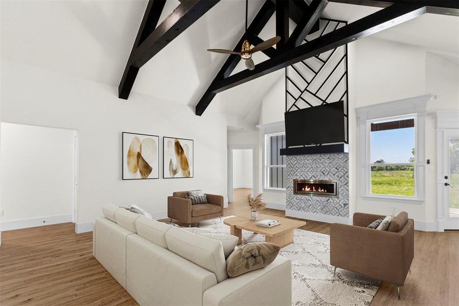 Furnished interior view inside a new home in Briar Branch Estates, Celeste (Image 9). Furnished interior view inside a new home in Briar Branch Estates, Celeste (Image 9).