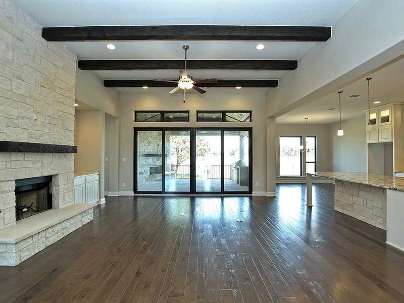 Representative unfurnished interior of a home built from the Santa Barbara II by Giddens Homes in Scofield Farms Estates, Georgetown (Image 138).