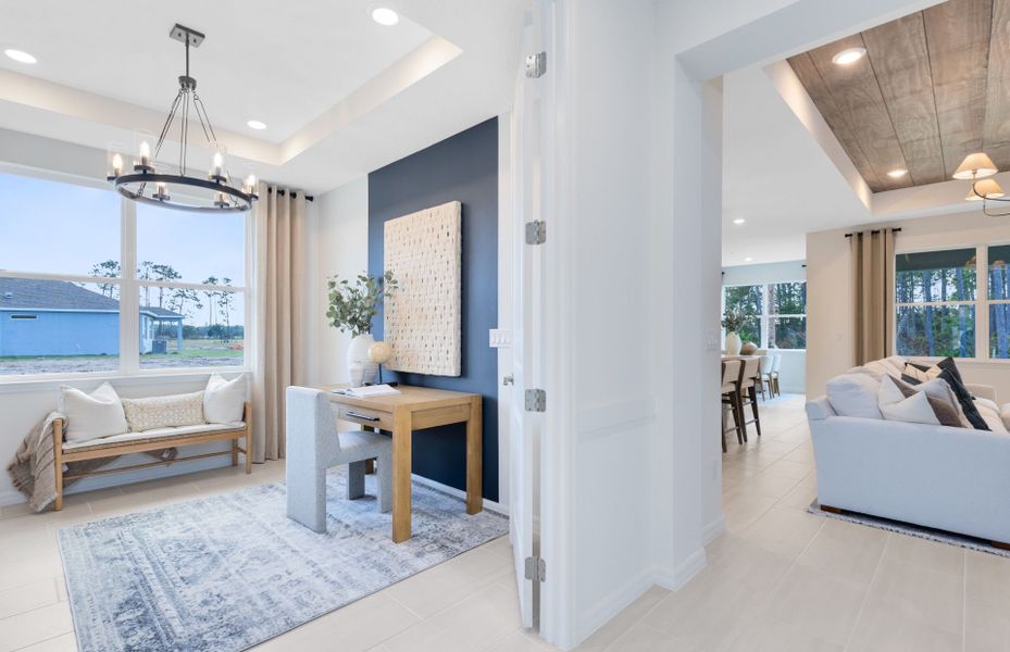 Representative furnished interior of a home built from the Symphony by Pulte Homes in EverBe, Orlando (Image 9).