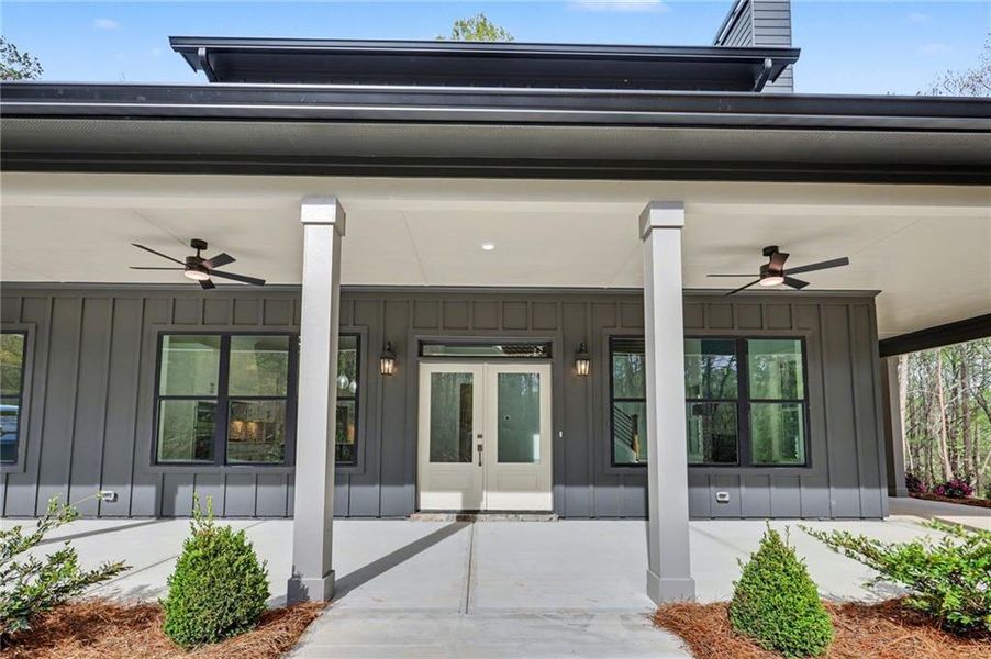 Exterior details and patio area of a home in , Clarkesville (Image 24).