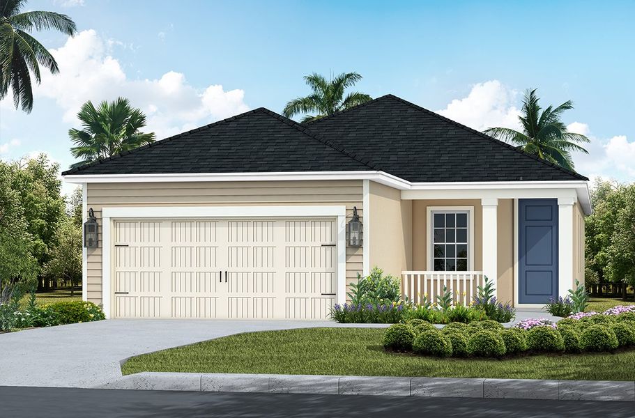 Representative exterior photo of a completed home built from the Imagination 2 by Neal Communities in Canoe Creek, Parrish, FL (Image 19).