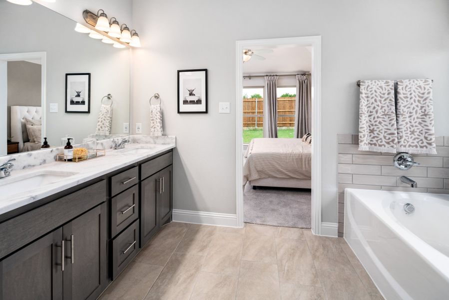 Representative furnished interior of a home built from the Brazos by UnionMain Homes in Elevon, Lavon (Image 19).