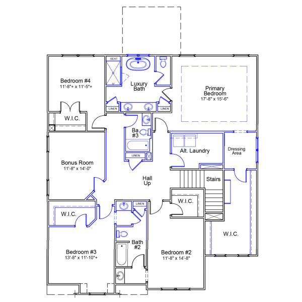 2D floor plan layout of this home in Porter Ridge, Elgin, SC (Image 3).