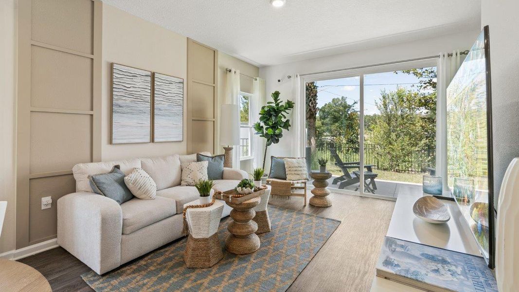 Representative furnished interior of a home built from the GREYSON by D.R. Horton in Hansen Creek, Jacksonville (Image 9).