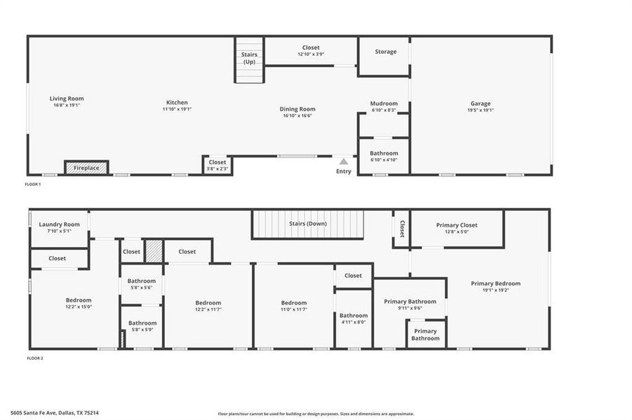 2D floor plan layout of this home in , Dallas, TX (Image 5).
