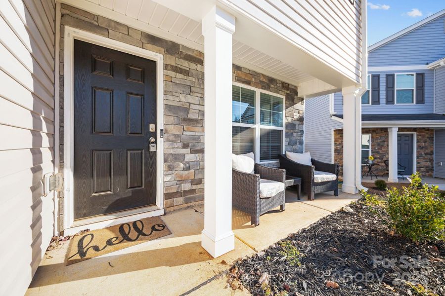 Exterior details and patio area of a home in , Mocksville (Image 4).