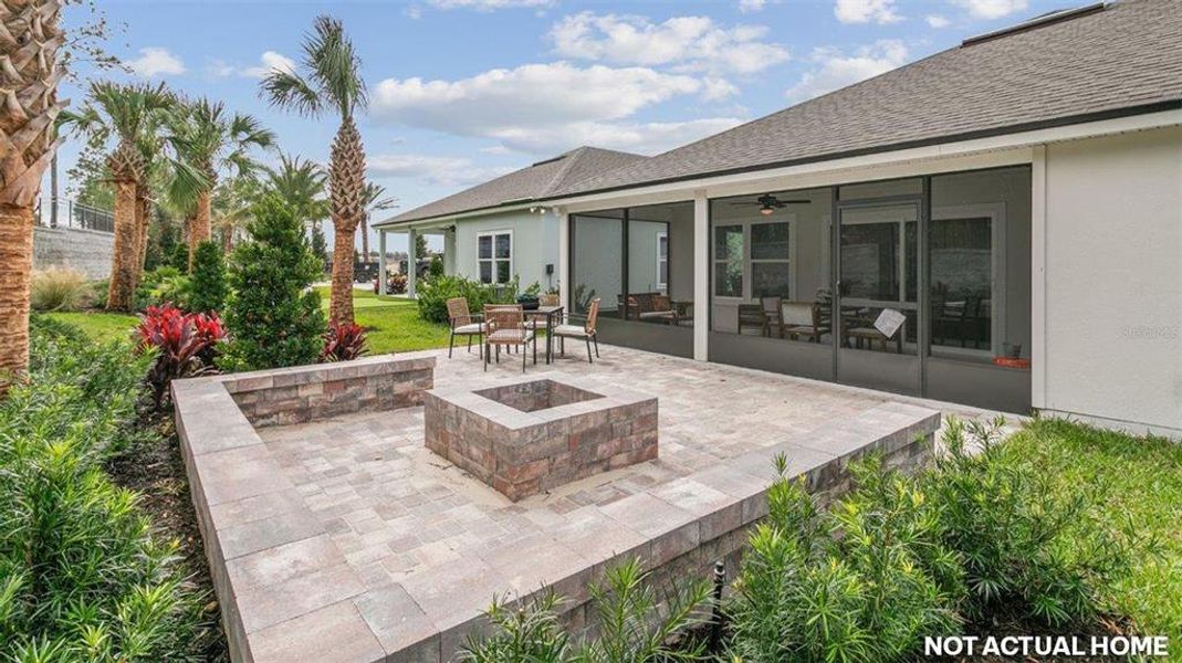 Exterior details and patio area of a home in Sawmill Branch, Palm Coast (Image 26).