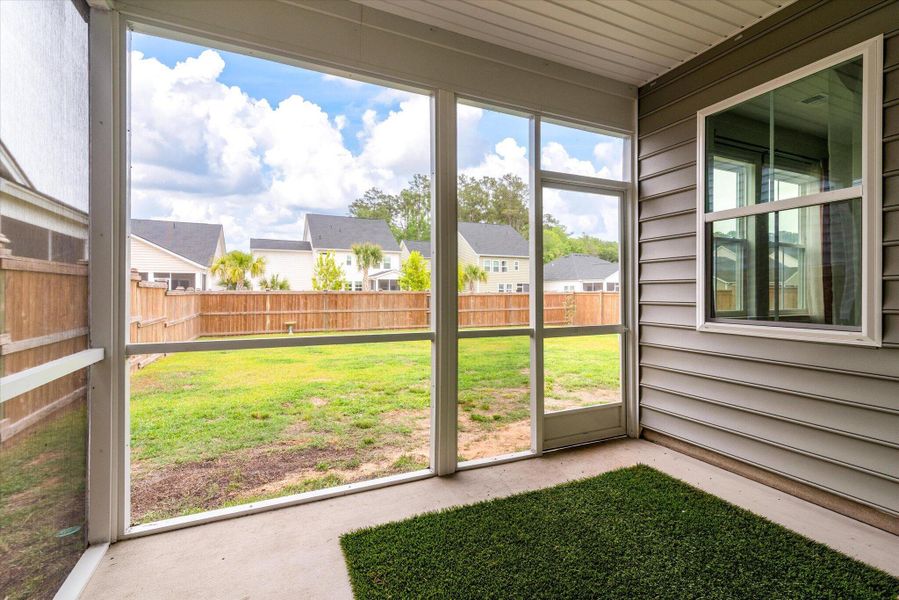 Exterior details and patio area of a home in Sweetgrass at Summers Corner, Summerville (Image 27).