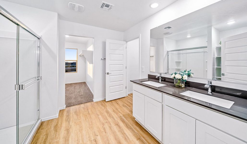 Furnished interior view inside a new home in Blackhawk, Tucson (Image 19). Furnished interior view inside a new home in Blackhawk, Tucson (Image 19).
