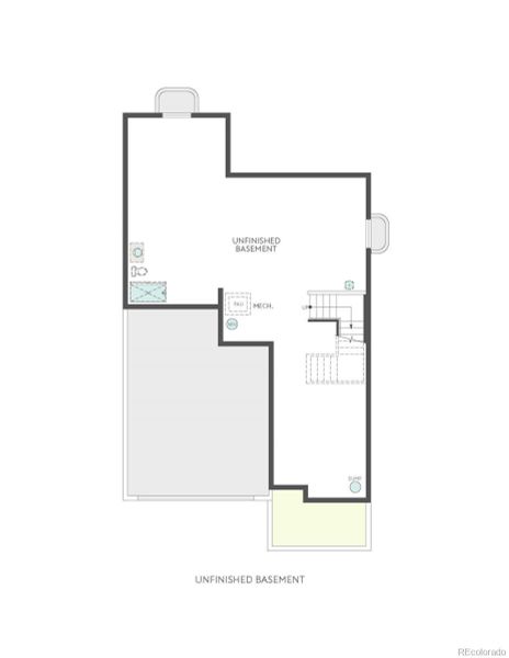 2D floor plan layout of this home in Prelude at Sterling Ranch, Littleton, CO (Image 4).