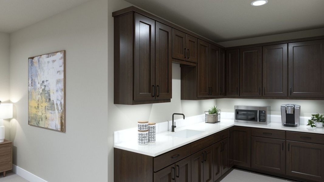 Representative furnished interior of a home built from the 3 by Trumark Homes in Festival at RainDance, Windsor (Image 8).