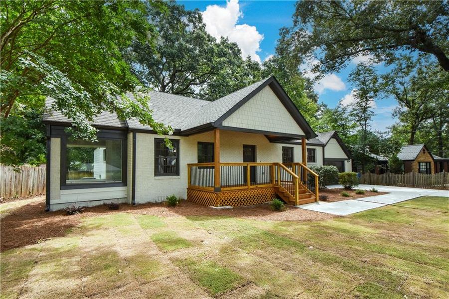 Exterior details and patio area of a home in , Atlanta (Image 3). Exterior details and patio area of a home in , Atlanta (Image 3).