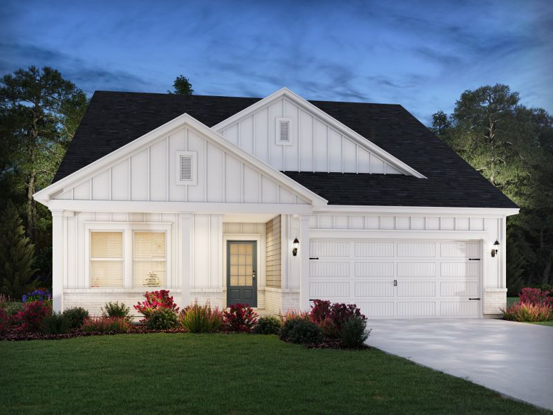 Representative exterior photo of a completed home built from the Northbrook by Meritage Homes in Vines at Mill Creek - Estate Series, Braselton, GA (Image 18).