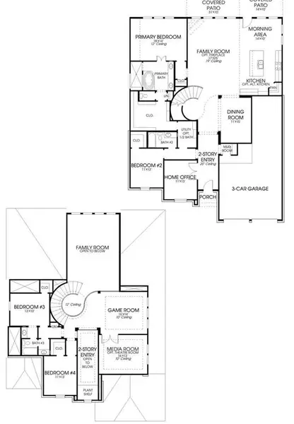 2D floor plan layout of this home in Austin Point, Richmond, TX (Image 2).