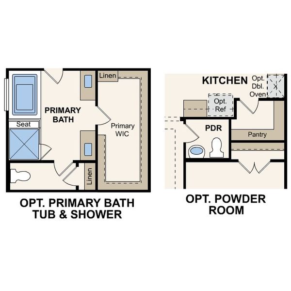2D floor plan layout of this home in The Estates Collection at Overland Grove, Forney, TX (Image 3).