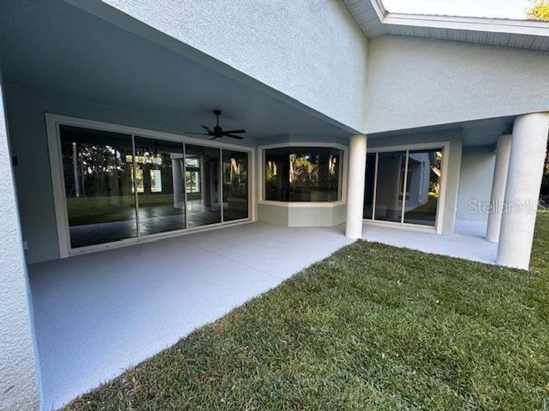 Exterior details and patio area of a home in , Flagler Beach (Image 3). Exterior details and patio area of a home in , Flagler Beach (Image 3).