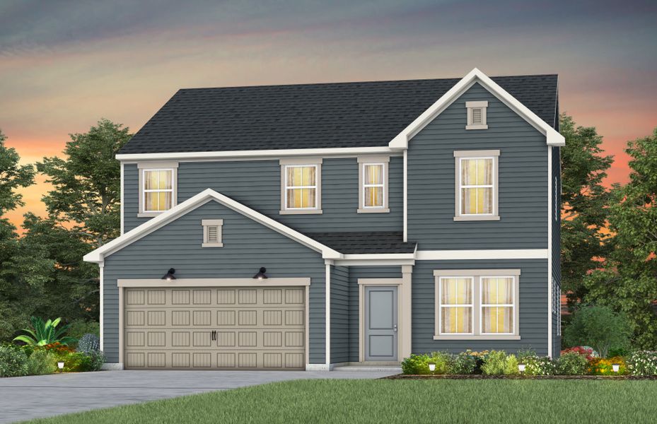 Representative exterior photo of a completed home built from the Austin by Pulte Homes in Cannon Run, Concord, NC (Image 8).