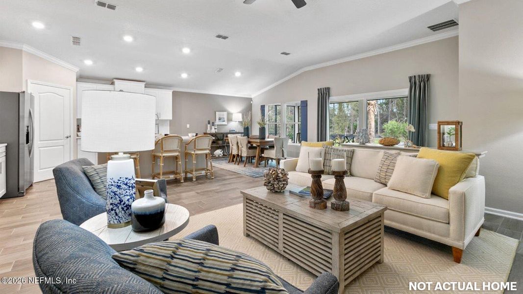 Furnished interior view inside a new home in American Village, Palm Coast (Image 17).