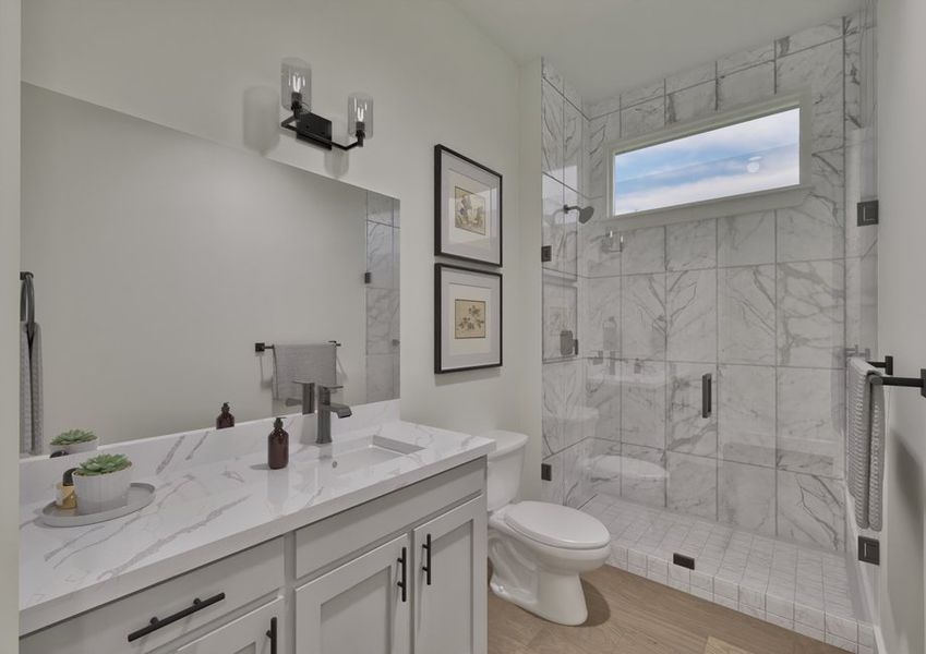 Minimalist room featuring a wooden desk with a chair, lamp, and plant. Large window showing a lush garden, creating a serene, natural ambiance.