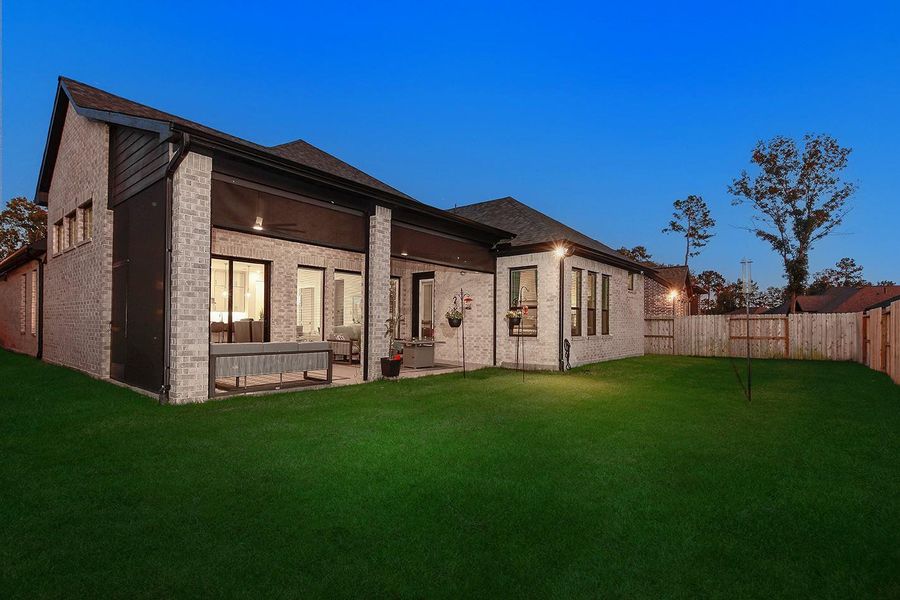 Exterior details and patio area of a home in The Highlands - 65', Porter (Image 22).