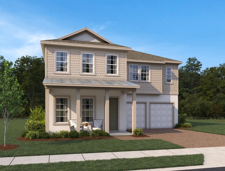 Representative exterior photo of a completed home built from the Griffin by Ashton Woods in Lake Cawood Traditional, Windermere, FL (Image 13).