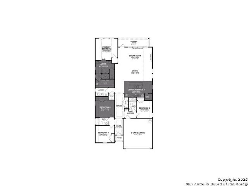 2D floor plan layout of this home in Westridge, San Antonio, TX (Image 2).