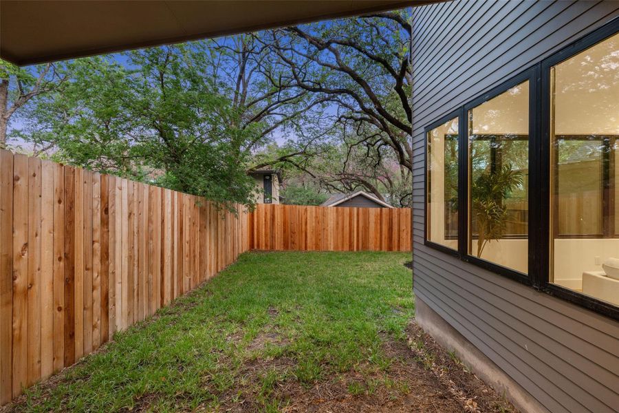 Exterior details and patio area of a home in , Austin (Image 22).