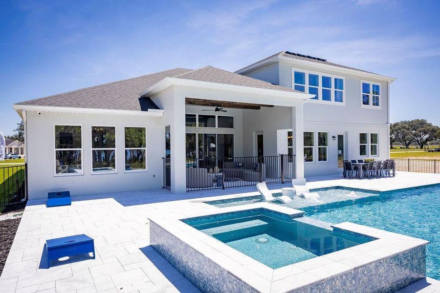 Exterior details and patio area of a home in Solace at Corner Lake, Orlando (Image 26).