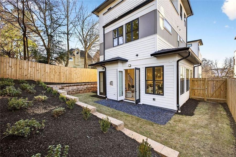 Exterior details and patio area of a home in , Atlanta (Image 32).