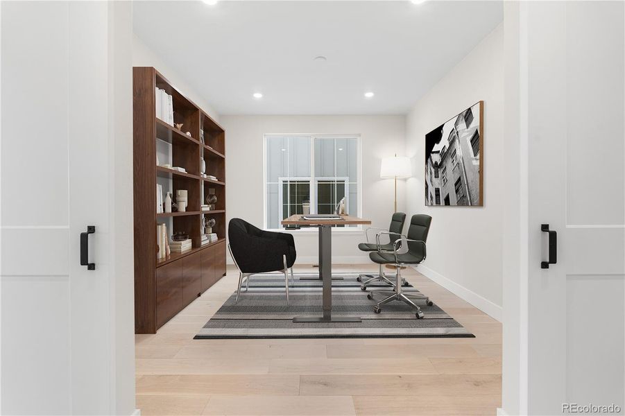 Furnished interior view inside a new home in Gallery at The Canyons, Castle Pines (Image 12).
