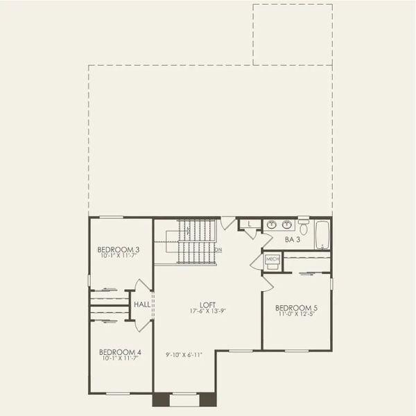 2D floor plan layout of this home in Festival Foothills, Buckeye, AZ (Image 4).