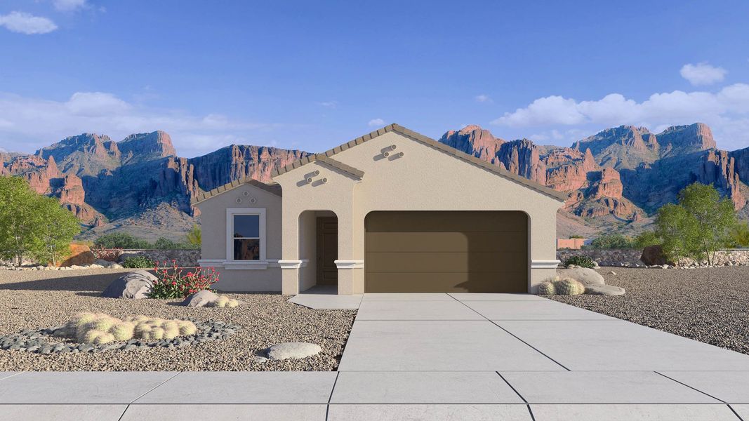 Representative exterior photo of a completed home built from the Pelican by D.R. Horton in Upper Canyon, Phoenix, AZ (Image 2).