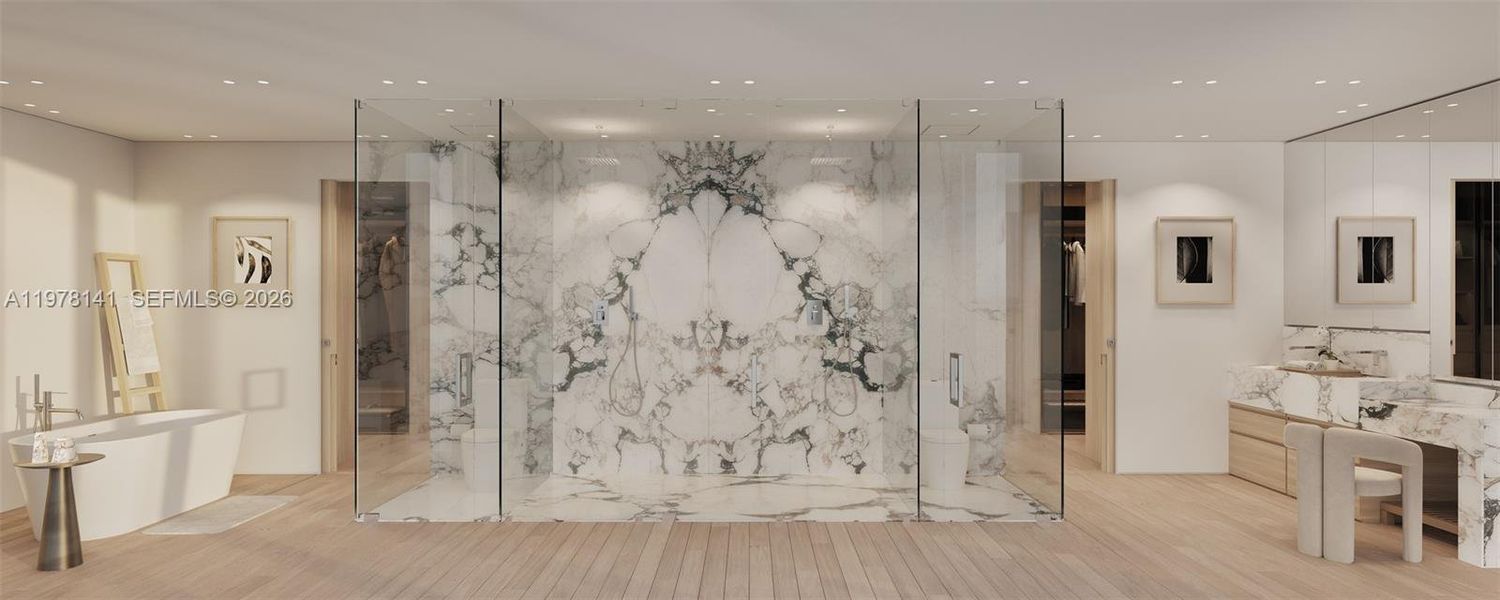 Furnished interior view inside a new home in , Miami (Image 4).