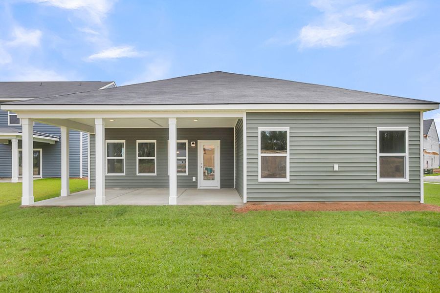 Exterior details and patio area of a home in , Summerville (Image 3). Exterior details and patio area of a home in , Summerville (Image 3).