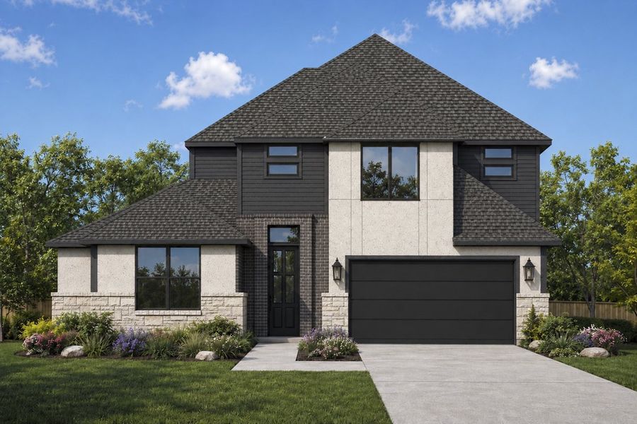 Representative exterior photo of a completed home built from the The Melrose by Lillian Custom Homes in Polo Ridge, Forney, TX (Image 6).