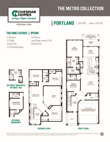 2D floor plan layout of this home in Wood Leaf Reserve, Tomball, TX (Image 5).