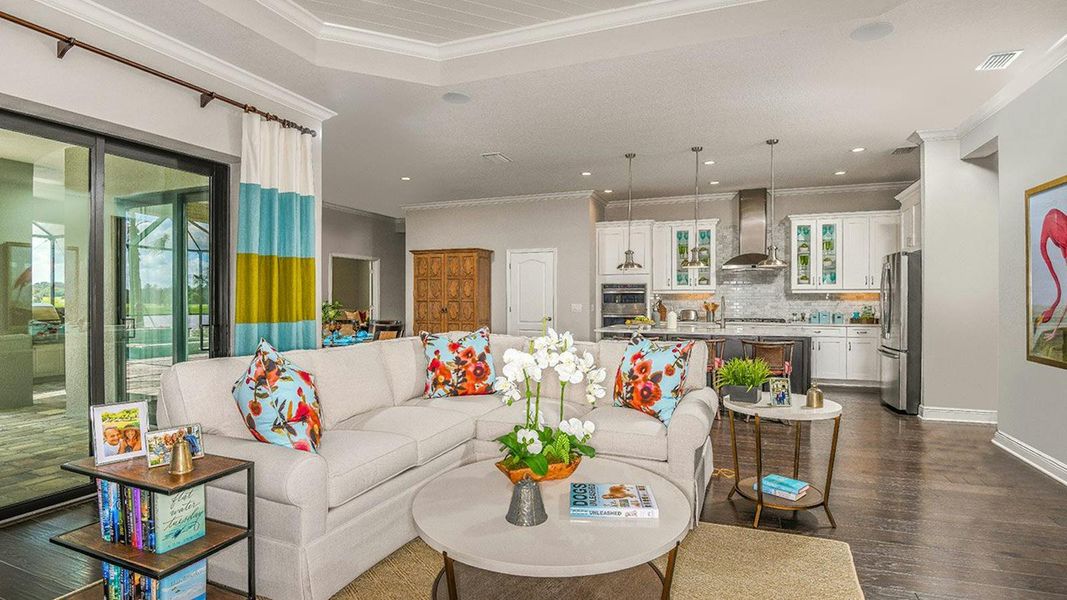 Furnished interior view inside a new home in Canoe Creek Real Estate and Homes for Sale in Parrish, FL - Neal Communities, Parrish (Image 6). Furnished interior view inside a new home in Canoe Creek Real Estate and Homes for Sale in Parrish, FL - Neal Communities, Parrish (Image 6).