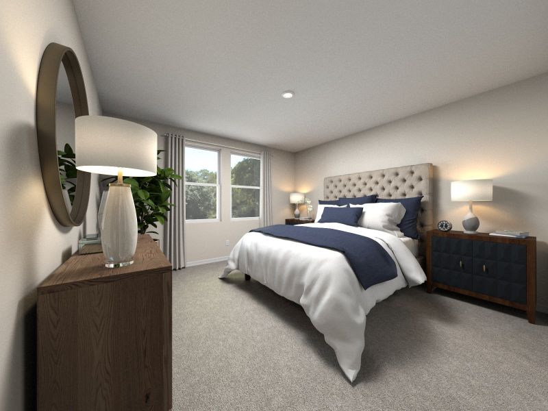 Furnished interior view inside a new home in The Grove at Stuart Crossing - Classic Series, Bartow (Image 5).