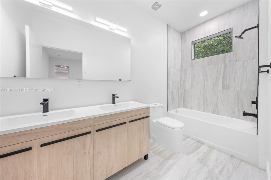 Furnished interior view inside a new home in , Miami (Image 11).