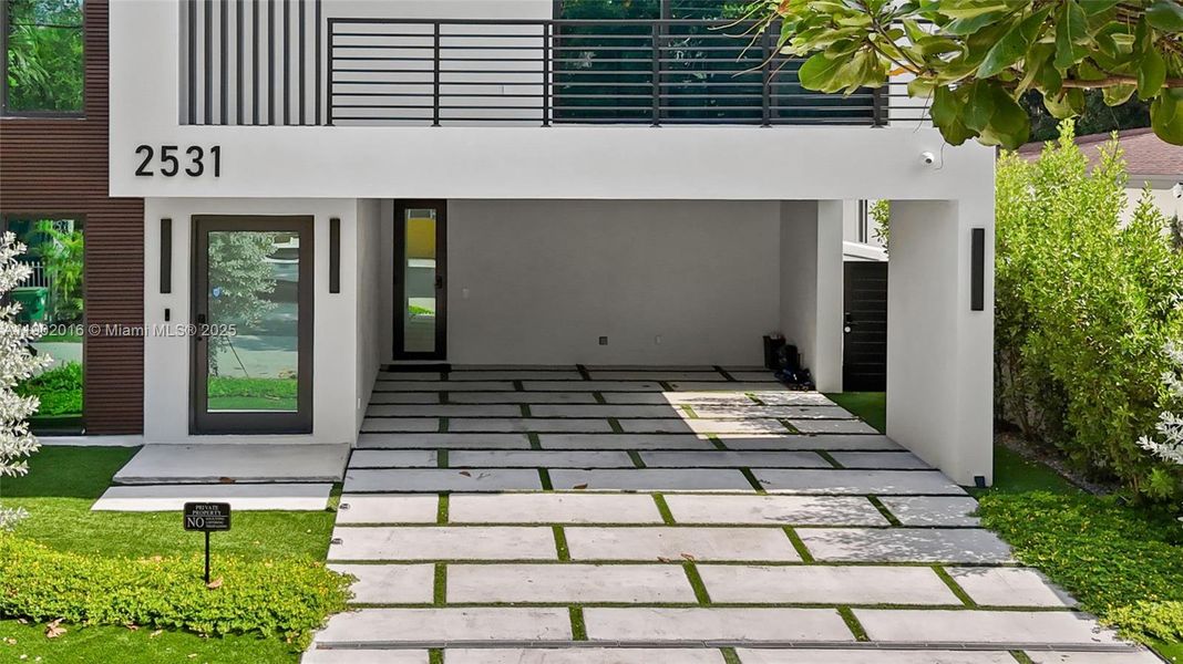 Exterior details and patio area of a home in , Miami (Image 21). Exterior details and patio area of a home in , Miami (Image 21).