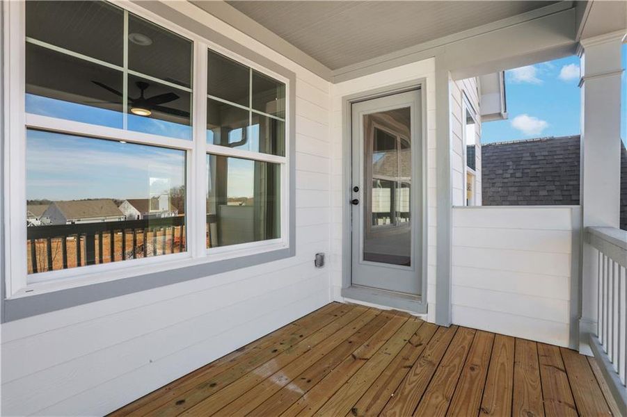 Exterior details and patio area of a home in Twin Lakes, Hoschton (Image 31).