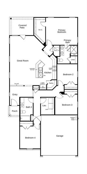This floor plan features 4 bedrooms, 2 full baths, and over 1,700 square feet of living space. This floor plan features 4 bedrooms, 2 full baths, and over 1,700 square feet of living space.