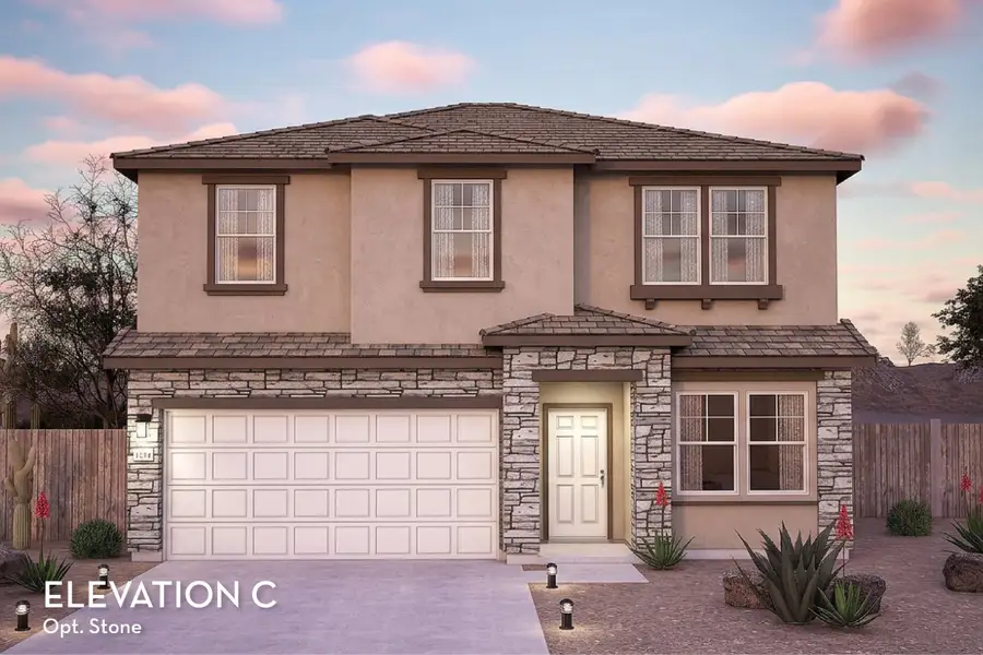 Representative exterior photo of a completed home built from the Rio Grande by CastleRock Communities in Hayden Estates, Buckeye, AZ (Image 21).
