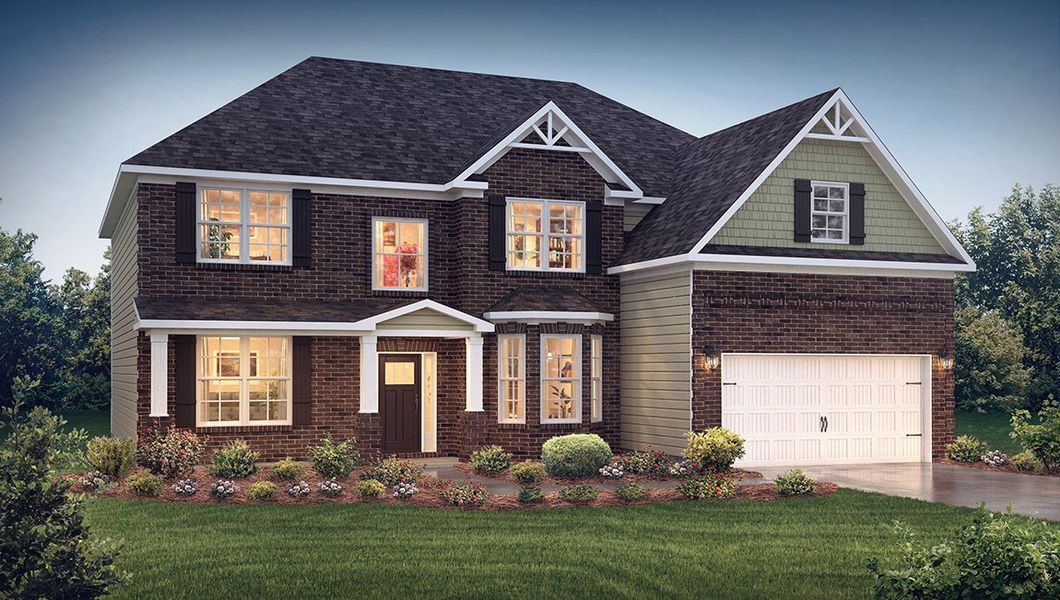 Representative exterior photo of a completed home built from the Seville by D.R. Horton in Campbell Ridge, Pelzer, SC (Image 4).
