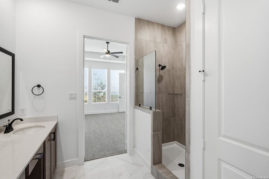 Furnished interior view inside a new home in Prominence, San Antonio (Image 17).